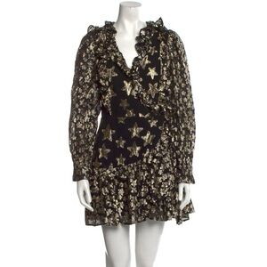LoveShackFancy Dress. Black, Gold, Silver. Size 4!